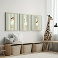 thumbnail image 4 of Set of 3 Unframed Silly Goose Wall Art, Blue Stripes Cowboy Bow Bandana Goose Posters, Minimalist Animal Bedroom Canvas Painting Wall Decor, 4 of 4
