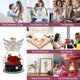 thumbnail image 5 of Ángel eterna flor rosa cubierta de cristal regalo de vacaciones decoración de rosas para amigos y familiares regalos de cumpleaños, 5 of 5