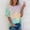 Green, variant on YHAJDS Women's Plus Size Tops Short Sleeve Print Round Neck Loose Casual Tee