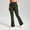 Army Green, variant on MASKERT Women's Fleece Lined Flare Pants, High Waisted Stretch Casual Pants, Water Resistant Warm Pants with 4 Pockets for Outdoor Travel and Daily Wear