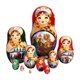 thumbnail image 1 of 10 muñecas rusas, Matryoshka rusa hecha a mano, regalo de cumpleaños, figura de muñecas rusas anidadas de madera para niñas para mesa de fiesta Rojo, 1 of 9