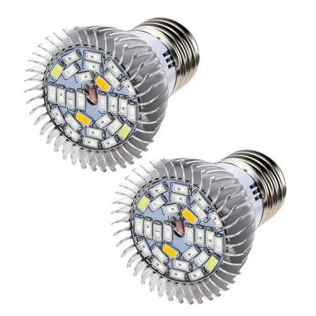 2pcs E27 Plant Growth Light 85-265V Full Spectrum Led Grow Light for Hydroponic Indoor Garden Greenhouse 28W