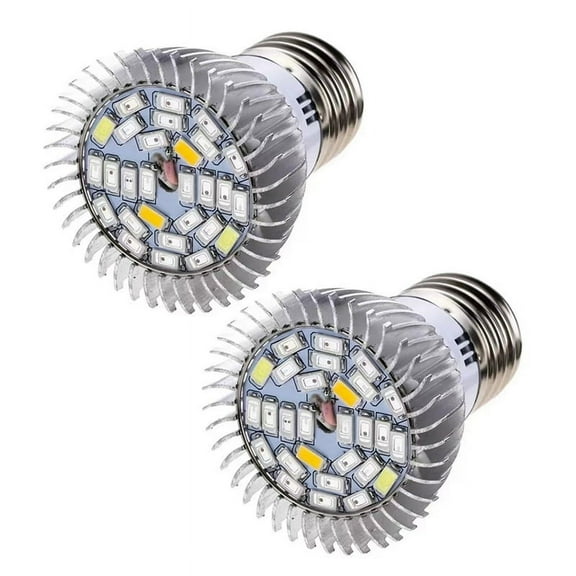 2pcs E27 Plant Growth Light 85-265V Full Spectrum Led Grow Light for Hydroponic Indoor Garden Greenhouse 28W