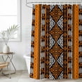 thumbnail image 6 of Yellow Beige Boho Shower Curtain Set - Standard 72" x 72" Washable Bathtub Curtain with 12 Hooks, Geometric Vintage Abstract Art Ethnic Waterproof Fabric Shower Curtains for Bathroom/Bathtub Décor, 6 of 6