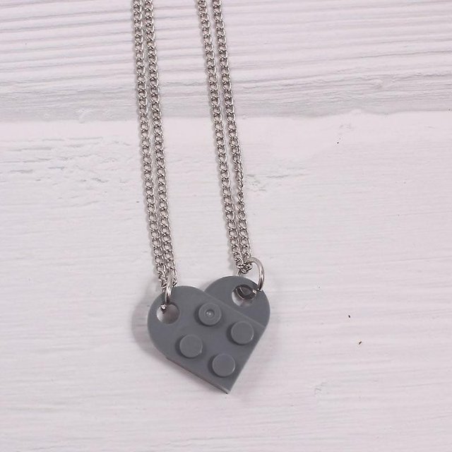Cute Love Heart- Brick Keychain For Elements Key Ring Jewelry