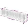 thumbnail image 4 of vidaXL Gabion Lit Surélevé Acier Galvanisé 270x50x50 cm, 4 of 5