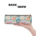 thumbnail image 3 of Xecao Colorful Donut Print Leather Pencil Case -Stationery Bag Pen Holder for Work & Office, 3 of 5