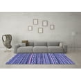 thumbnail image 3 of Ahgly Company Machine Washable Indoor Rectangle Oriental Blue Modern Area Rugs, 3' x 5', 3 of 4