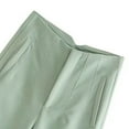thumbnail image 4 of YOTMKGDO Slacks for Women's Solid Color High Waisted Straight Leg Pants Suitable for Daily Commuting Wear Casual Lohas Time Slacks Women's Pants Mint Green S, 4 of 5