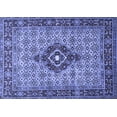 thumbnail image 1 of Ahgly Company Machine Washable Indoor Rectangle Medallion Blue Traditional Area Rugs, 2' x 3', 1 of 4