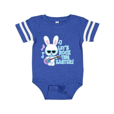 Inktastic Lets Rock This Easter with Bunny and Guitar Boys Baby Bodysuit