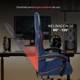 thumbnail image 2 of Silla Gamer BALAM RUSH POWER RUSH V2 Ergonomica Reclinable Azul - Guinda BR-944502 Comodidad duradera y estilo único, 2 of 6