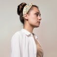 thumbnail image 3 of Diademas con nudo floral Unique Bargains antideslizantes beige para mujer 2.36 pulgadas de ancho, 3 of 8