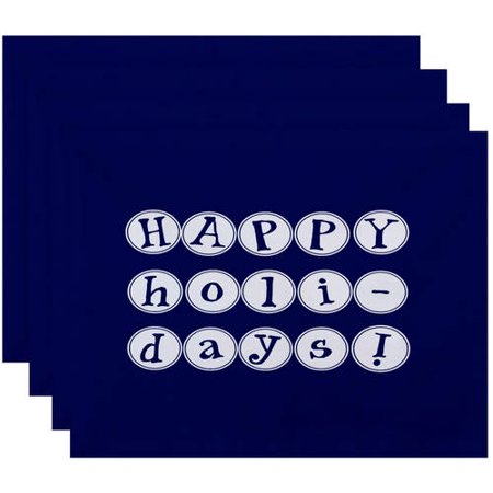 Simply Daisy 18  x 14  Happy Holidays Word Print Placemat