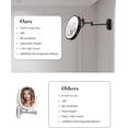 thumbnail image 5 of 30X/1X Wall Mounted Lighted Makeup Mirror, 9'' Height Adjustable Double Sided 5000mAh Rechargeable Magnifying Bathroom Mirror with Light, 3 Color Modes Touch Dimmable Extended Arm 360 Rotation, 5 of 9