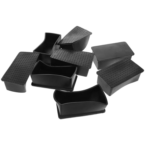 GOOHOCHY 8pcs Rectangular Rubber Anti-Slip Table Foot Protectors Non-Skid Furniture Leg Covers Rubber Feet Tips Suitable For Home Offices