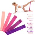 thumbnail image 2 of Resistance Band Loop Yoga Pilates Fitness Exercise AU Training Workout 5pc A7B7, 2 of 9