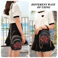 thumbnail image 6 of FORMRS Crossbody Bag for Women Quilted Travel Shoulder Cell Phone Purse with Chain Strap Handbag, Red Rose Pattern, 6 of 7