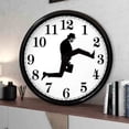 thumbnail image 2 of Reloj de pared creativo Silly Walk, funcionamiento silencioso sin tictac, decoración personalizada única para la decoración de la oficina en casa, fácil de colgar (puede variar entre 1 y 3 cm debido, 2 of 5