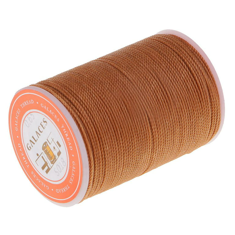 Leather Thread Made of Polyester, 0.65mm Thick, ed for Hand Sewing,  Saddlery Thread Ribbon ed Yarn Cord for Leather - Brown 