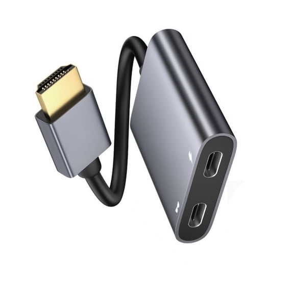 AOOOWER Portable HDMIs to USB C Adapter 4K Video Converter Compatible for VR AR Glasses Gaming Consoles Plugs and Play Audios Syncing