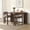 Walnut+Brown, variant on Corlas 26" Seat Height Medieval Modern Fabric Upholstered Counter Stools with Footrest, Rubber Wood Frame, Walnut+Beige, Set of 2