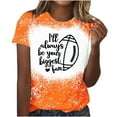 thumbnail image 1 of Camisas de Mujer Casual Impreso Cuello Redondo Manga Corta Superior, Blusa de Moda para Uso Diario Y de Fiesta, 1 of 4