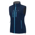 thumbnail image 3 of Women's Lightweight Fleece Softshell Vest Windproof Sleeveless Jacket Outerwear with Zipper Pockets Blue XS, 3 of 8