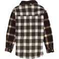thumbnail image 2 of JUST POLLY Womens Plaid Polar Fleece Jacket, brown, Juniors, XS, 2 of 2