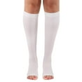 thumbnail image 5 of Opaque Unisex Compression Stockings 20-30mmHg with Open Toe - White, Small, 5 of 11