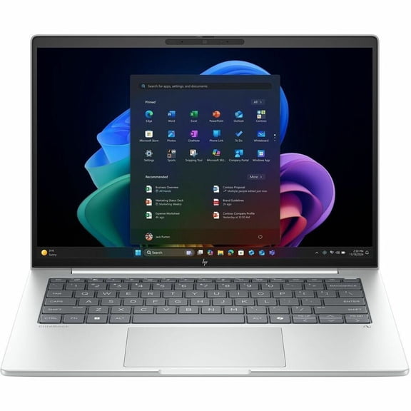HP EliteBook 8 G1i 14" Touchscreen Notebook - WUXGA - Intel Core Ultra 5 238V - vPro Technology - 32 GB - 512 GB SSD - English Keyboard - Glacier Silver Aluminum - Intel Chip - 1920 x 1200 - Wind