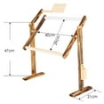 thumbnail image 4 of Stitch Frames Tabletop Adjustment Solid Wooden Embroidery Holder Rack, 4 of 8