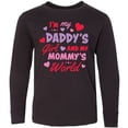 thumbnail image 3 of Inktastic Valentine's Day I'm My Daddy's Girl and My Mommy's World Long Sleeve Youth T-Shirt, 3 of 5