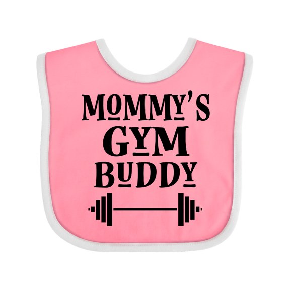 Inktastic Mommy Gym Buddy Workout Boys or Girls Baby Bib