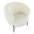 thumbnail image 4 of LumiSource Black Metal, White Sherpa Chloe Accent Chair, 4 of 8
