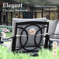 thumbnail image 4 of SUMMIT LIVING 4-Piece Outdoor Patio Furniture Set with Rocking Chairs, Metal Outdoor Patio Conversation Set with Wood-Grain Coffee Table for 5 People, Gray, 4 of 12