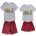 thumbnail image 2 of Conjuntos de pijamas de pareja de Navidad, ropa de dormir corta, Feliz Navidad a mi otro medio adulto, 2 of 3