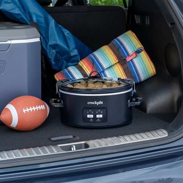 Crock-Pot 6-Quart Cook & Carry Slow Cooker, One-Touch Control, 5.7