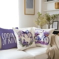 thumbnail image 4 of Throw Pillow Covers 18x18 inch Set of 4,Spring Summer Flower Couch Pillow Covers,Modern Decorative Pillow Covers for Home Square Pillowcases Purple Lavender, 4 of 6