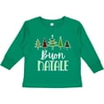 thumbnail image 3 of Inktastic Buon Natale Festive Christmas Trees Boys or Girls Long Sleeve Toddler T-Shirt, 3 of 5