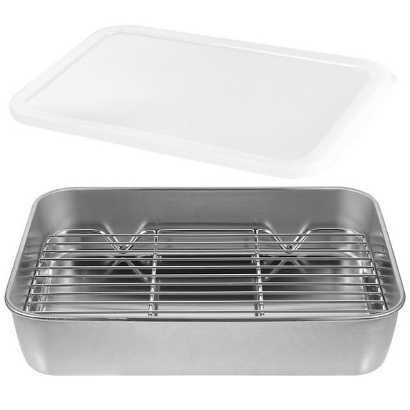 Stainless Steel Bakeware Roasting Pan Food Tray Display Rack Plate with Restaurant Baking