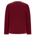 thumbnail image 7 of Olyvenn Fashion Fall Women Tops Puff Long Sleeve Chiffon Work Blouses Dressy Casual Crewneck Flowy Shirts Tees Tunics Red L, 7 of 7