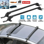 43" Car Universal Top Roof Rack Cross Bar Luggage Rack for Suv/car Roof  Cargo Carrier Rails Black