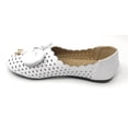 thumbnail image 3 of Victoria K Women's Diamond Cut Out With Embossed Bow Ballerina Flats, 3 of 5