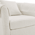 thumbnail image 7 of Aukfa Swivel Barrel Accent Chair with Ottoman, Upholstered Armchair Lounge Chair with Pillow & Armrest Covers,White, 7 of 7