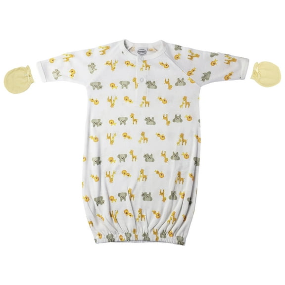 Bambini Layette Unisex Newborn Baby 2 Piece Gown Set