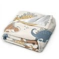 thumbnail image 2 of DouZhe Ultra-Soft Micro Fleece Lightweight Flannel Bed Blanket, Cute Cartoon Dinosaur Print Cozy Warm Throw Blankets, 40"x30", 2 of 7