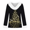 thumbnail image 4 of NMMUED Christmas Shirts for Women Christmas Womens Clothing T Shirts for Women Loose Fit Christmas T Shirts Cute Casual Tops for Women Holiday Shirts for Women Cute Shirts Yellow XL, 4 of 4
