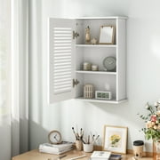 Jaxpety Wall Mount Bathroom Cabinet Storage Organizer Kitchen Cupboard w/Single Door