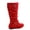 Red, variant on Zone 70 Women's Comfort Zipper Buckle Slouch Casual Flat Heel Mid Calf Round Toe Boots ( Red, 6)